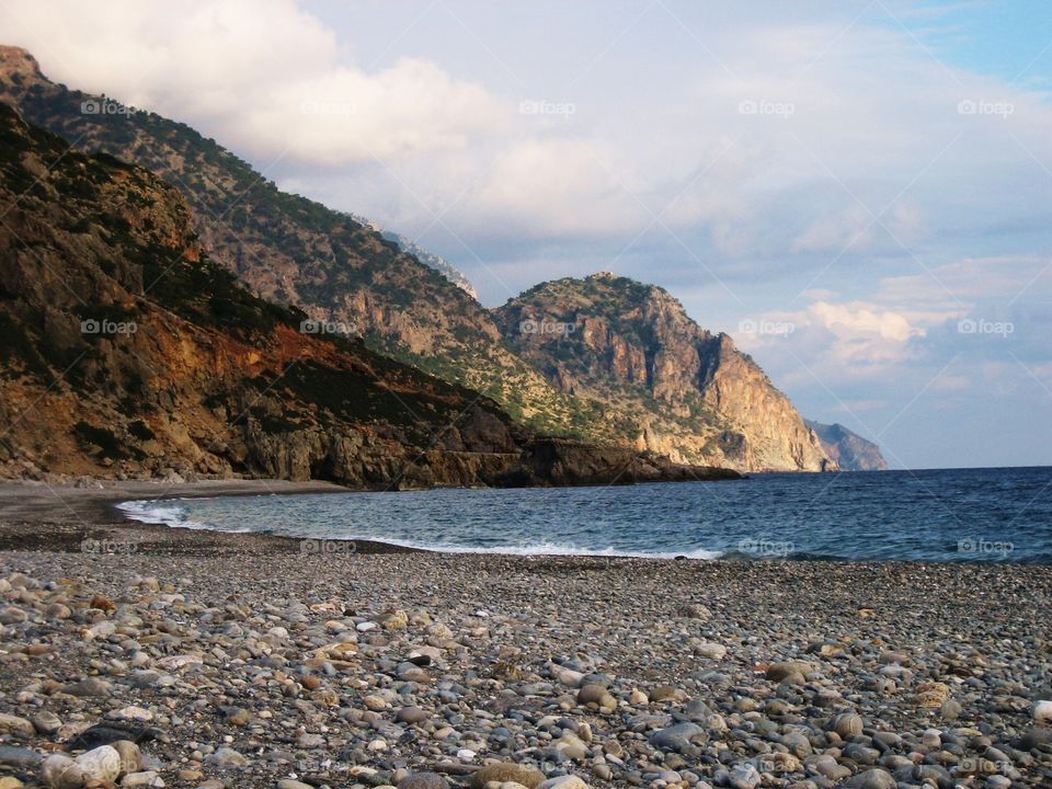 Beach cliffs on Crete
