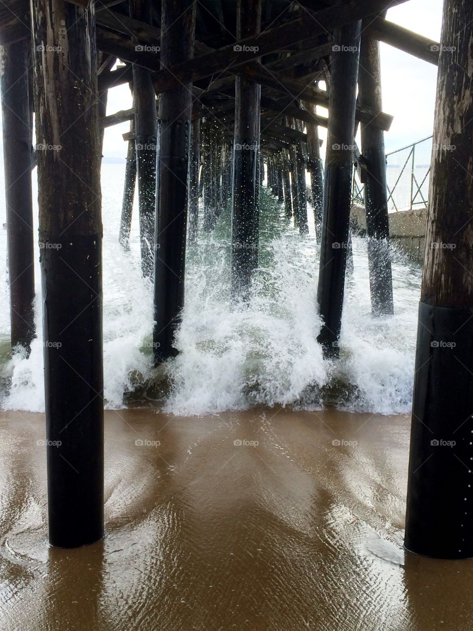 Stormy Pier Pressure. Stormy Pier Pressure, Seal Beach, California 