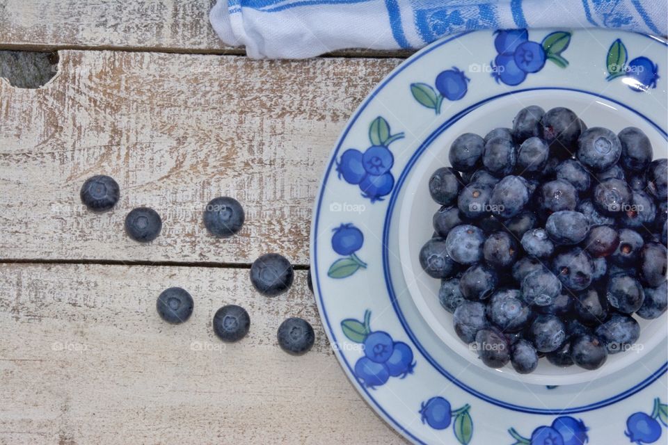 Fresh blueberries