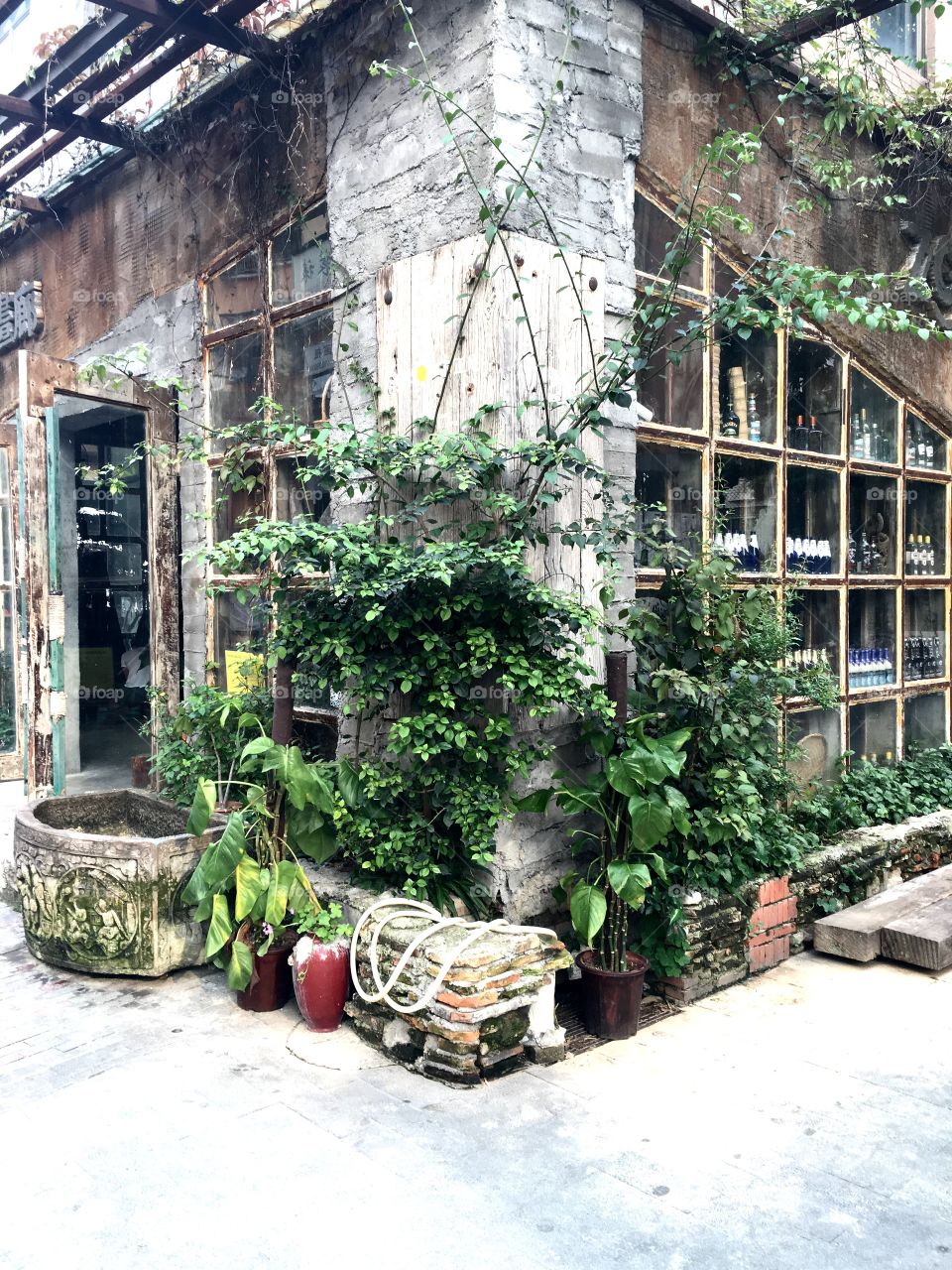 Traditional Chinese Building at Dafen Oil Painting Village - Shenzhen, China