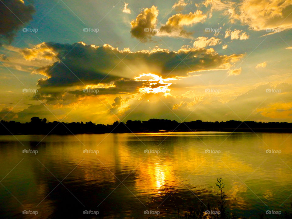 Beautiful sunset sky