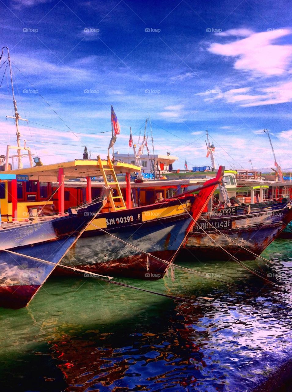 Fisherman boats