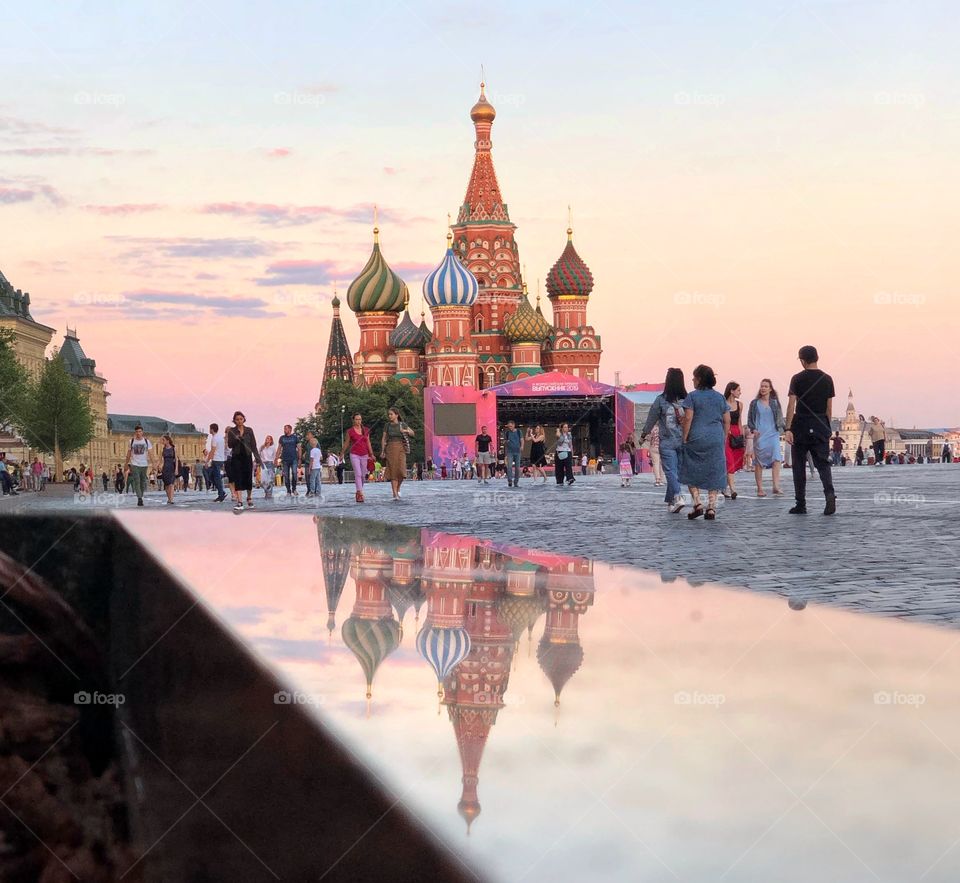 Sunset in Red square 
