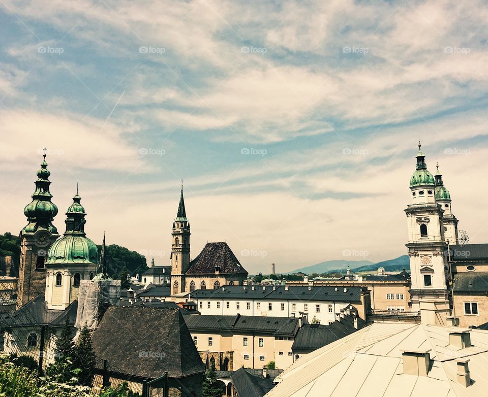 Salzburg cityscape 