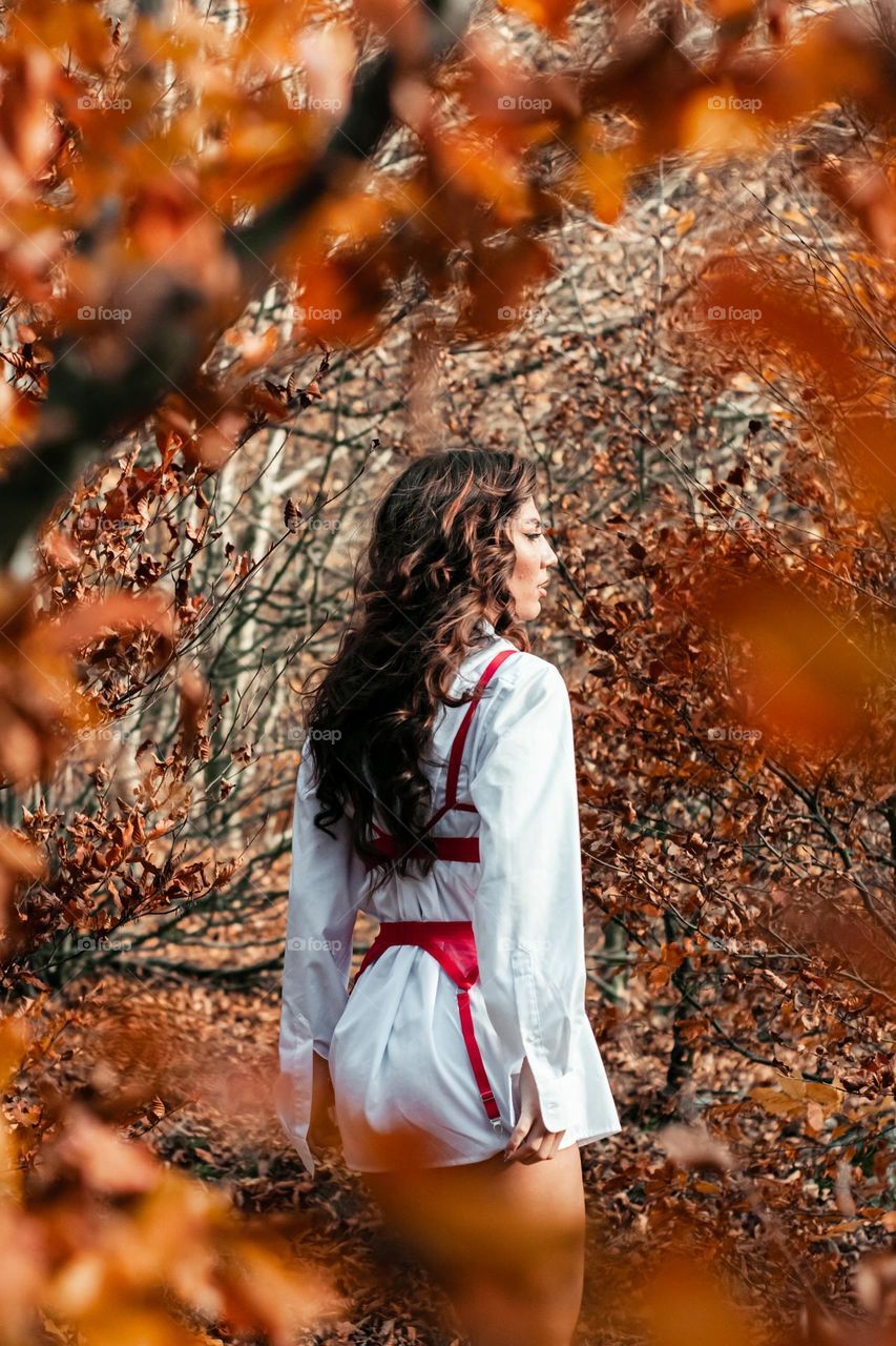 woman with beautiful long natural hair