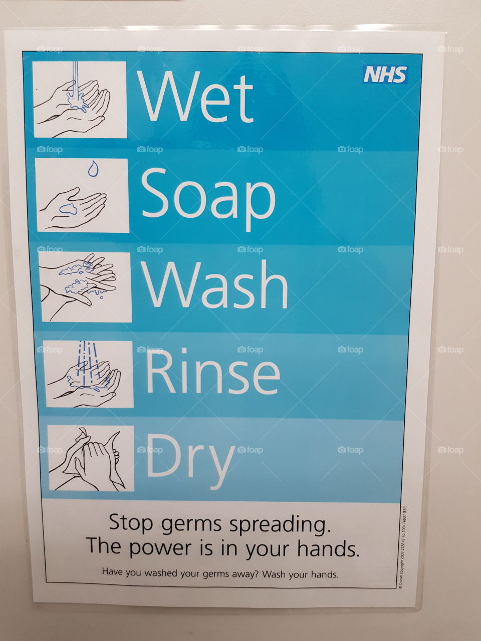 NHS hand hygiene poster