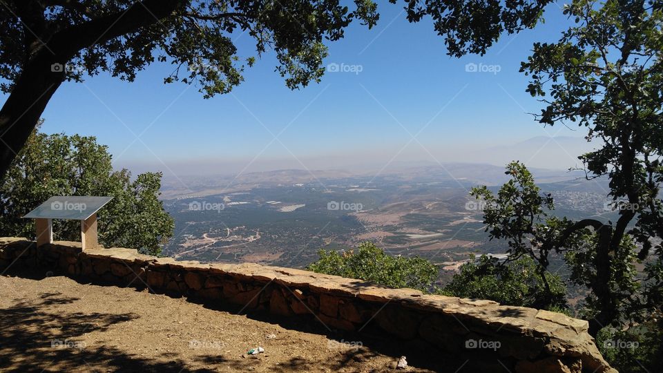 Israel overlook of the Syrian border