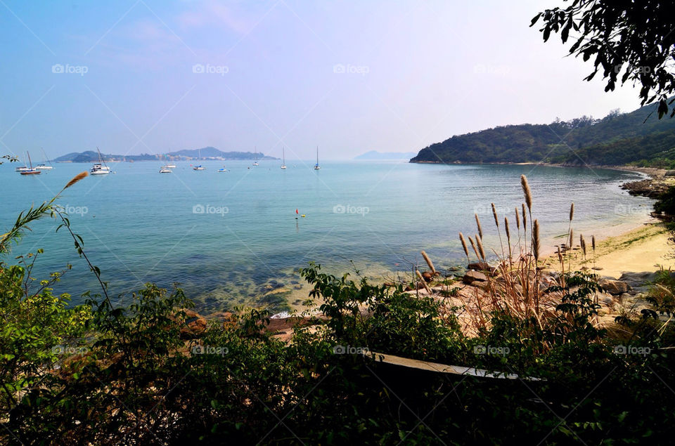 beach boats bay harbour by hkjohan