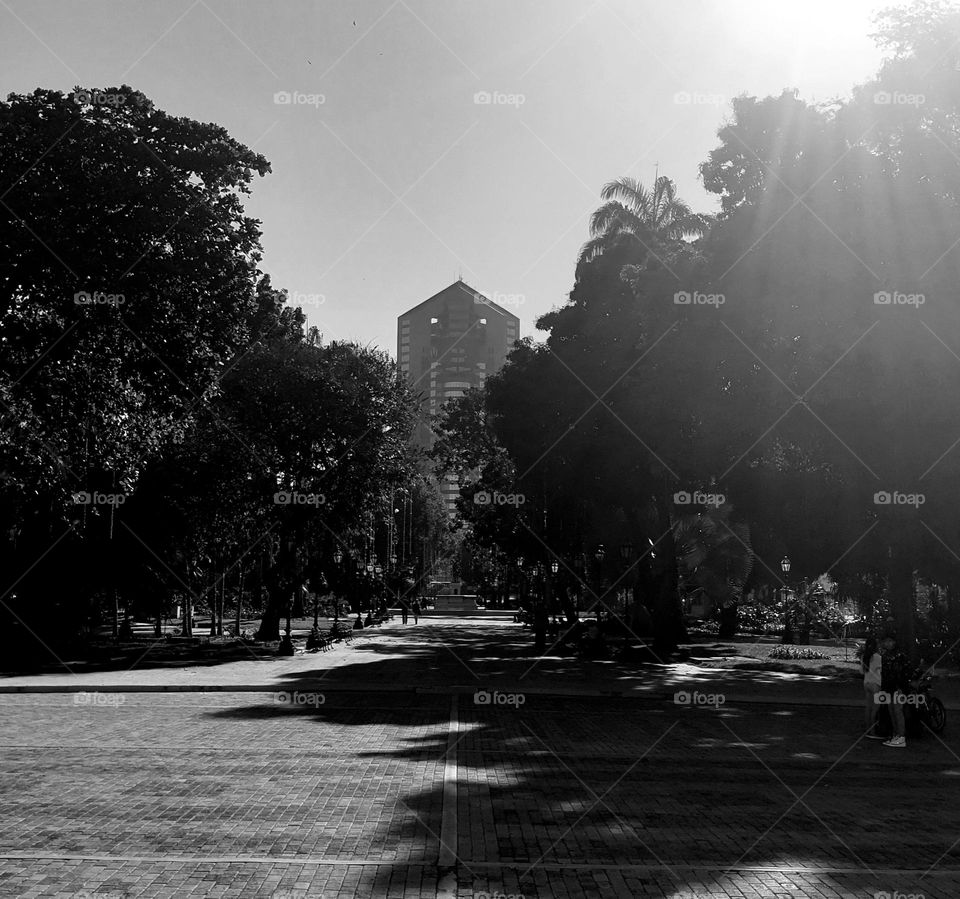 Bolivar square, in the background you can see the Sindoni tower in Maracay