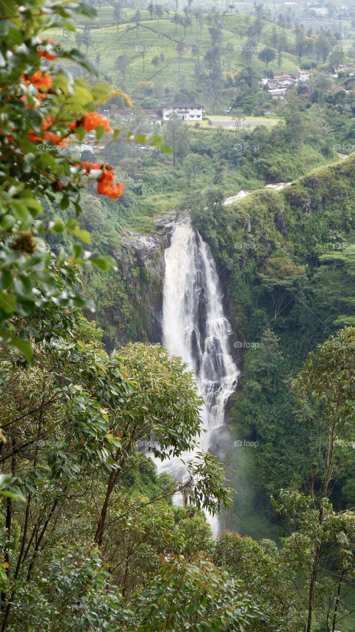 Beautiful waterfall from Nuwara Eliya District - Sri lanka...