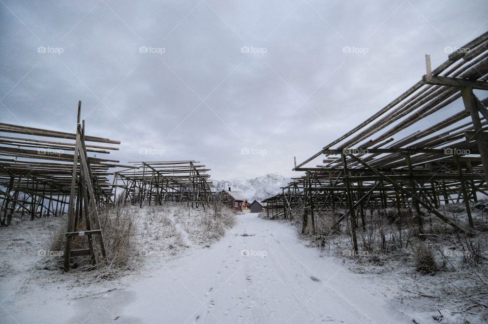 Empty Cod rack due the Winter