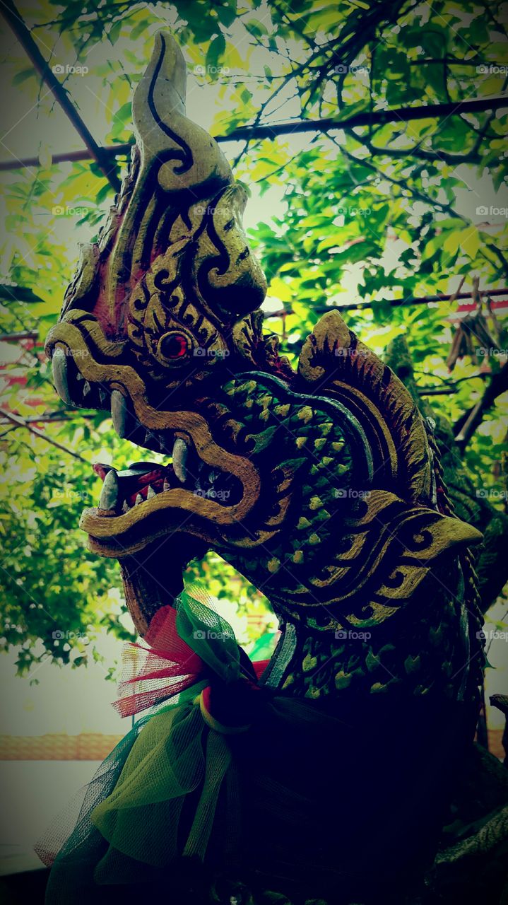 the art of thailand. call this snake is nakha