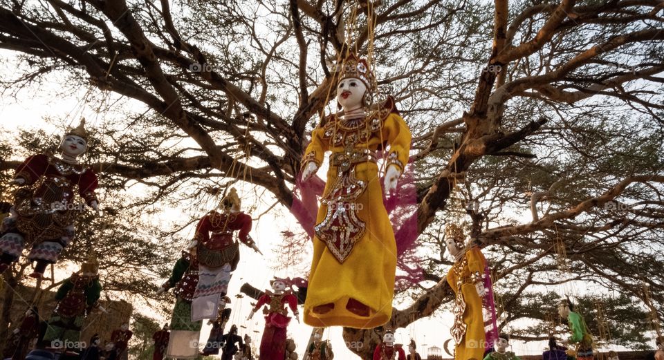 Colorful souvenir of Myanmar always attract visitors 