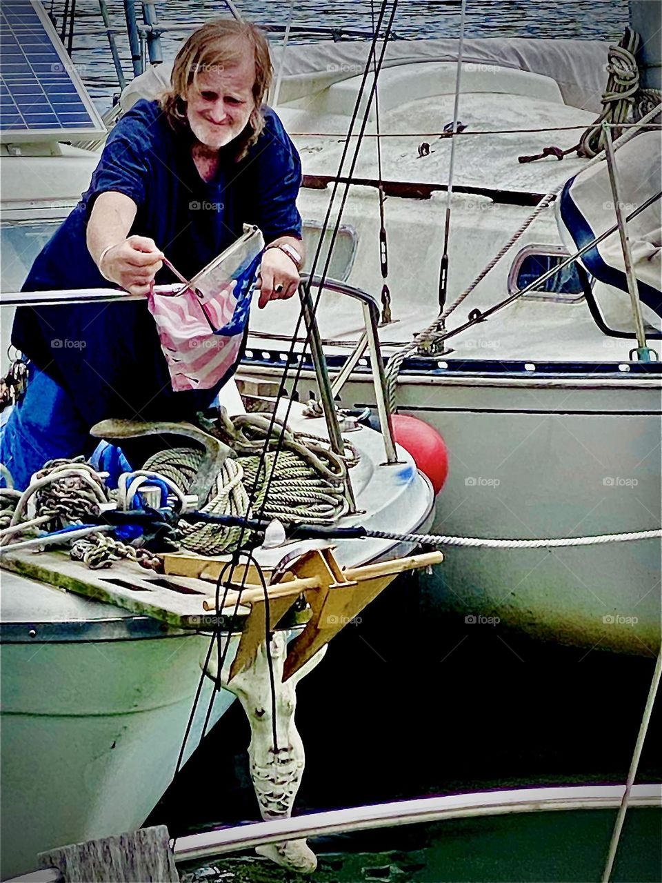 Our boat, the “Salvation” was named “Jonie G.” when we first got her. It came with a mermaid as a figurehead tied to her front end. From this I deduct that “Jonie” is the mermaid’s name. 2022. Hypnotic Productions