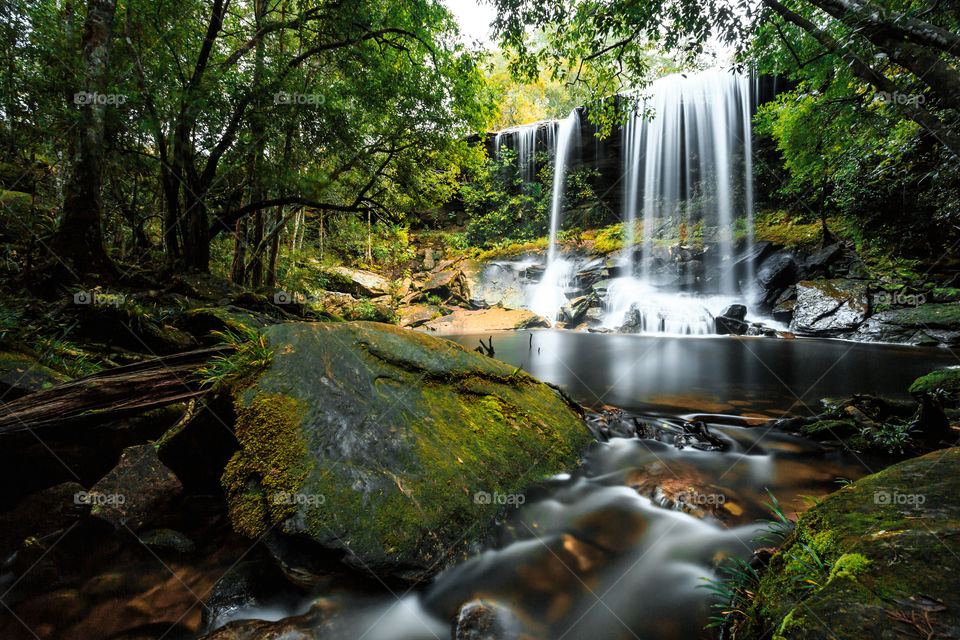 Waterfall in Phu Kradueng national park, Loei , Thailand 