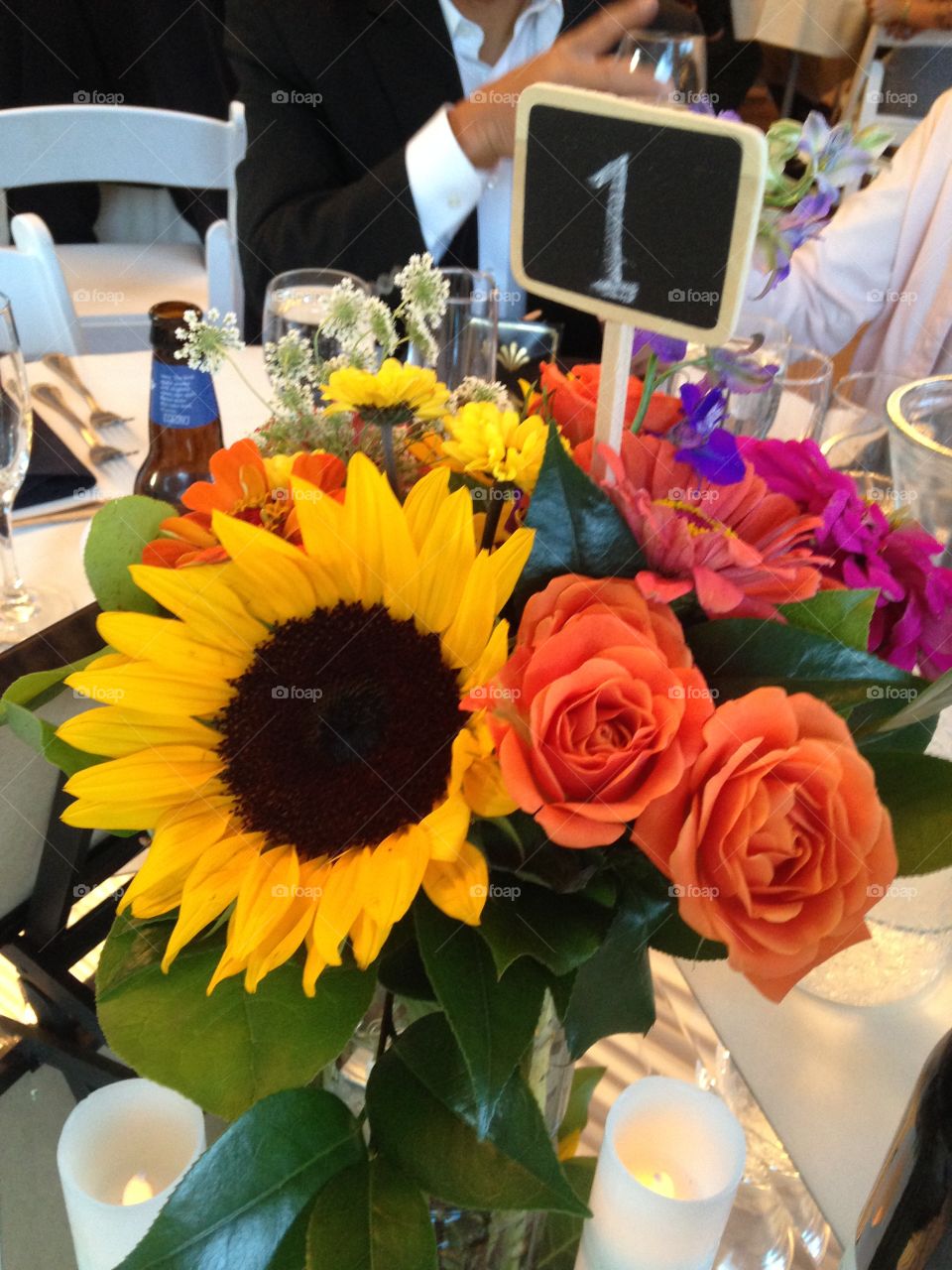 Wedding reception bouqet