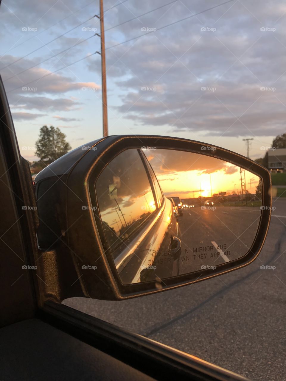 Sunset in the Rearview Mirror 