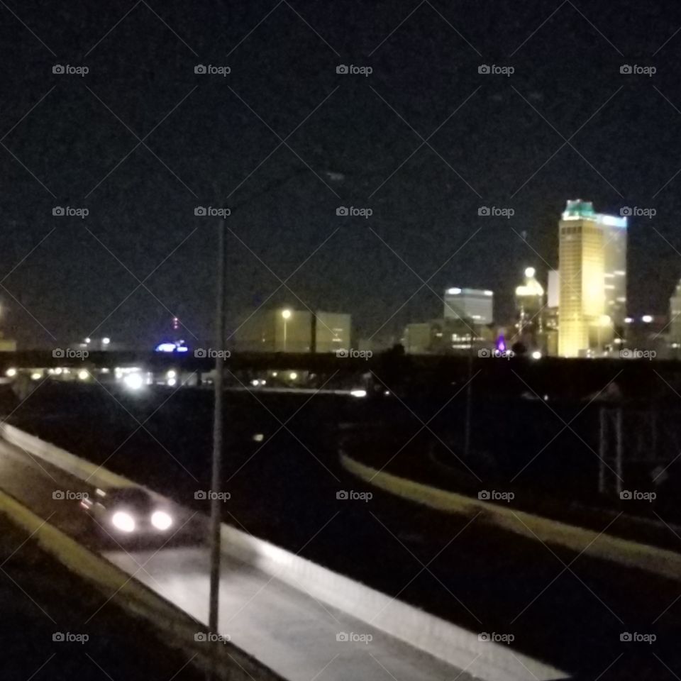 Traveling past downtown