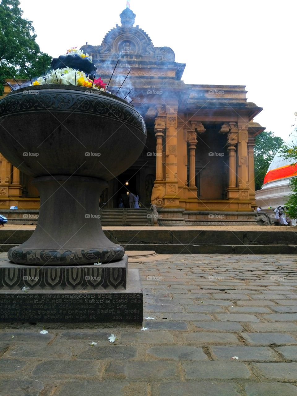 Temple and buddha ,old building in kalaniya sri lanka