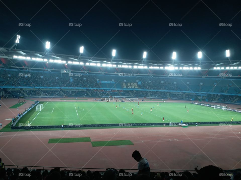 ENJOYING FOOTBALL WORLD CUP 2017 AT  JAWAHARLAL NEHRU STADIUM NEW DELHI