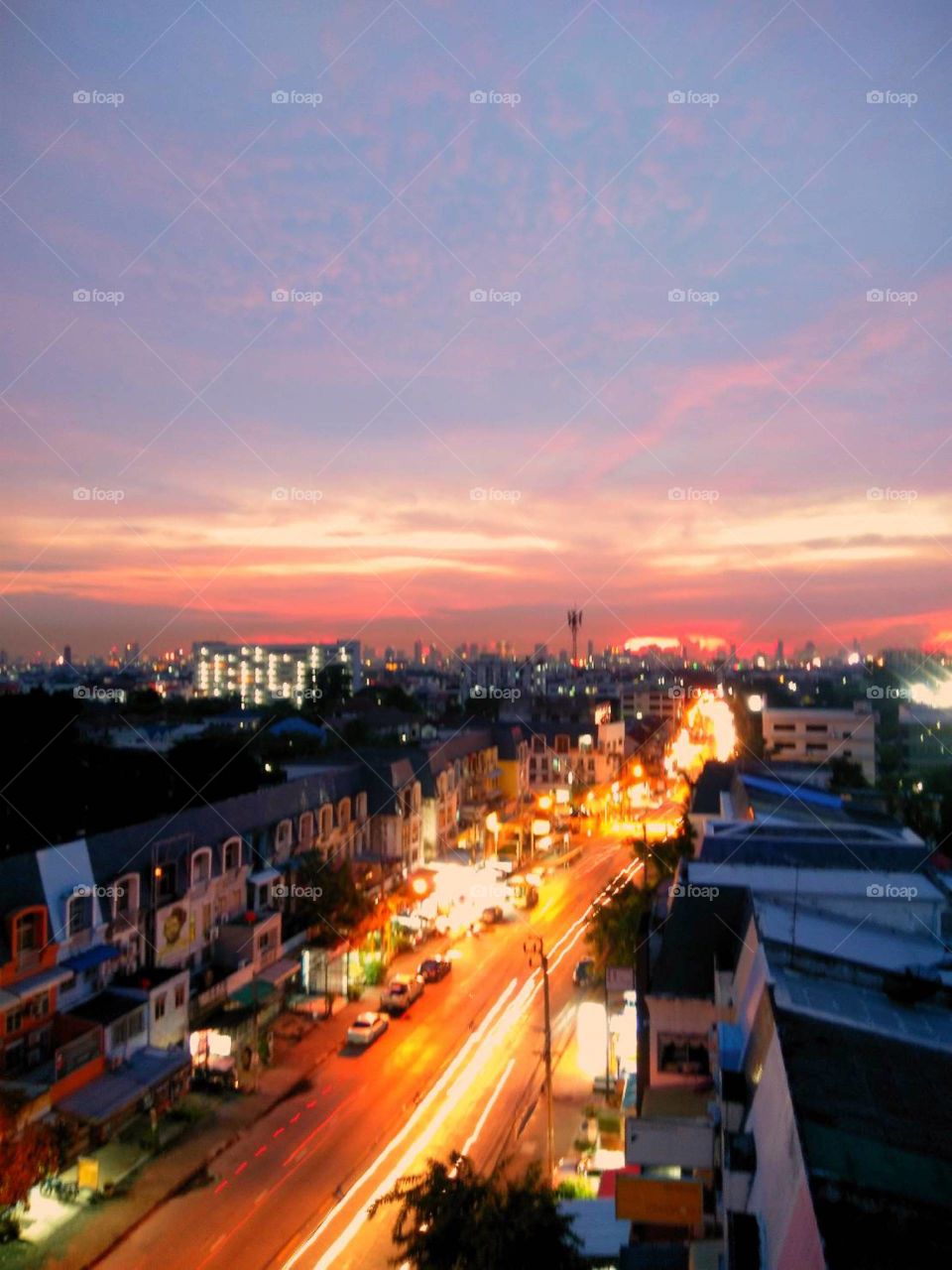 the friday night in bangkok, Thailand.