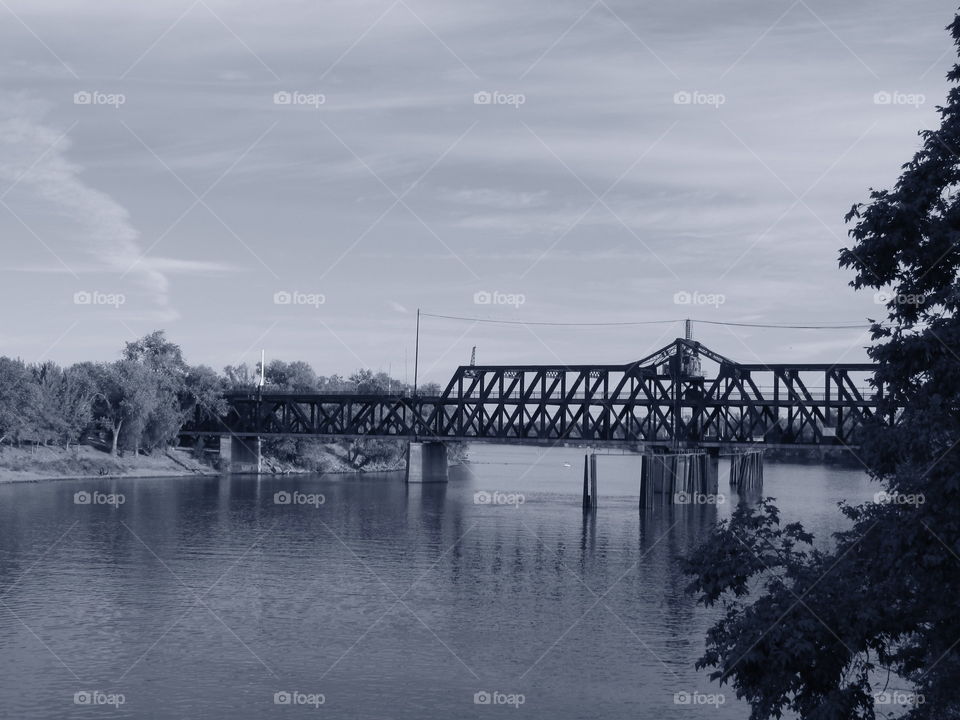 train bridge. I took this photo along the river in Sacramento California