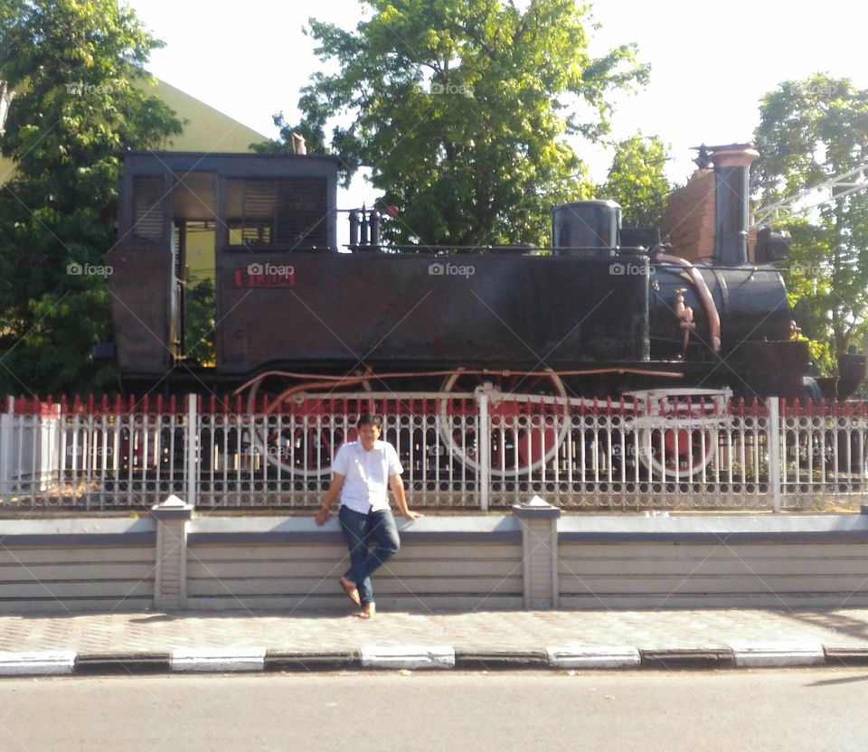 photo on locomotive