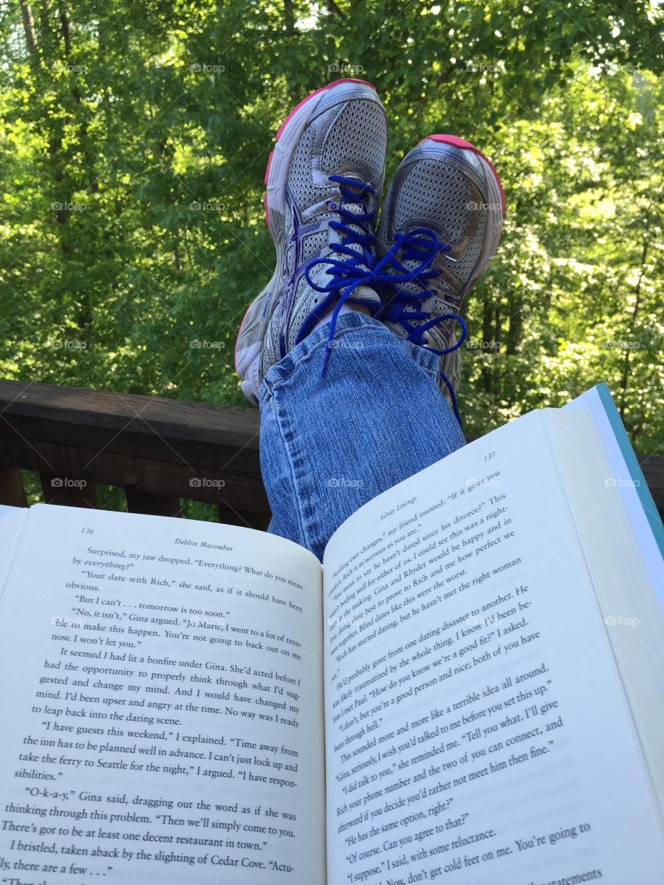 Relaxing on the deck