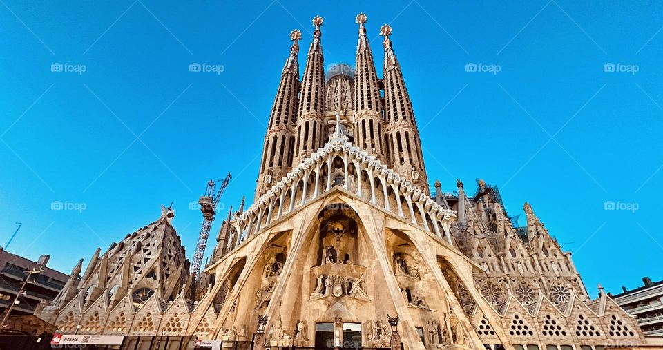 Photography of La Sagrada Familia in Barcelona, Spain