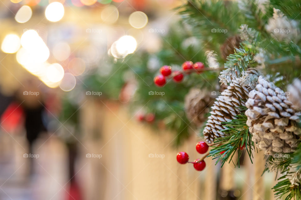 Christmas tree decoration, close up