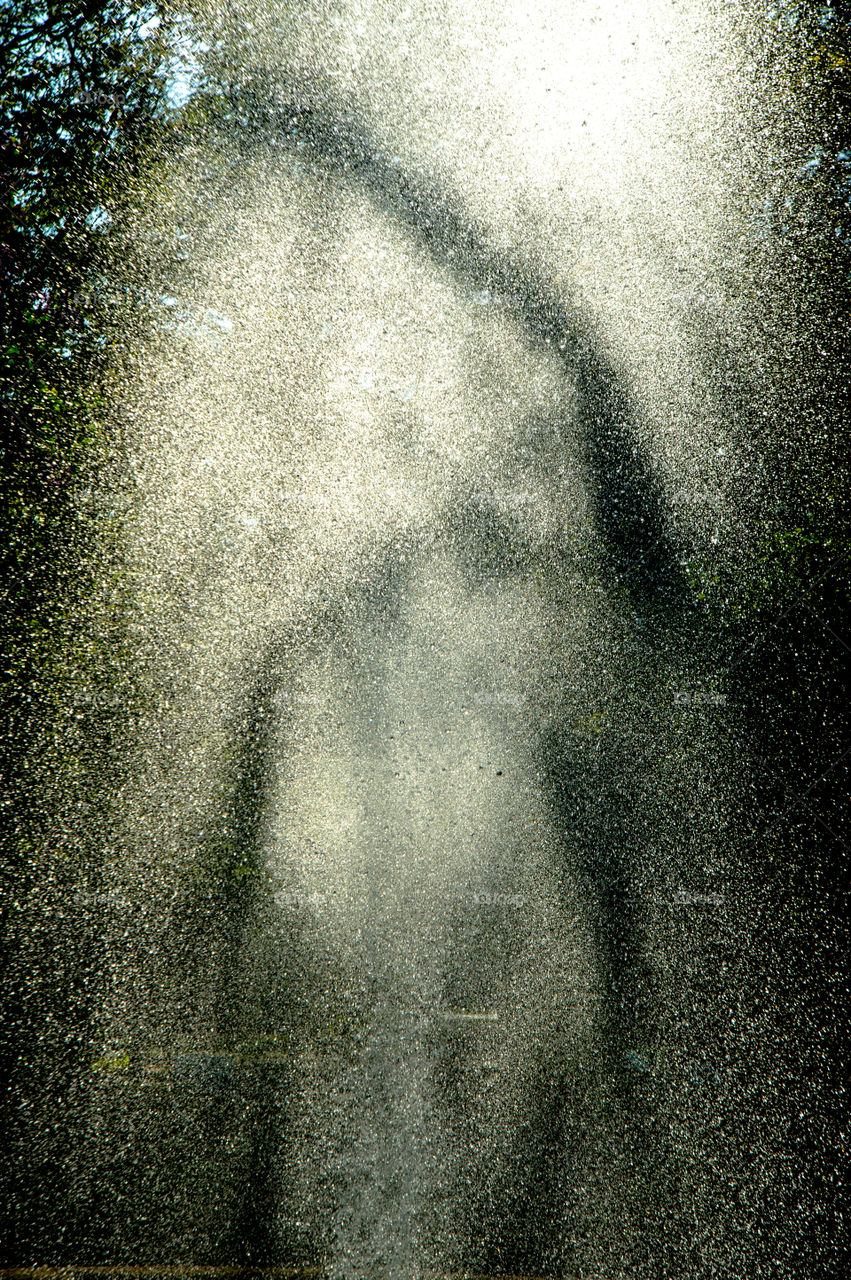 Fountain spraying water