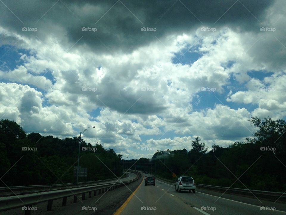 Asheville Skies. Rain clouds forming in Asheville, NC.