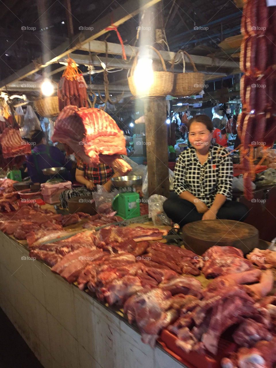 Meat Market in Cambodia