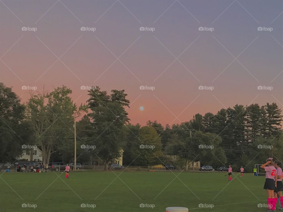 A pink sky for a pink game
