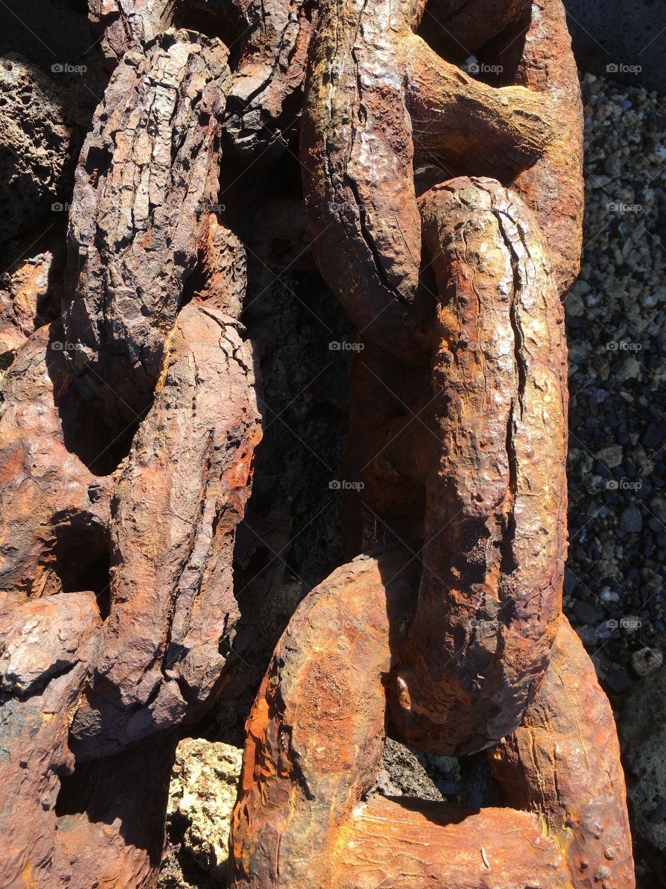 Rusty nautical chain