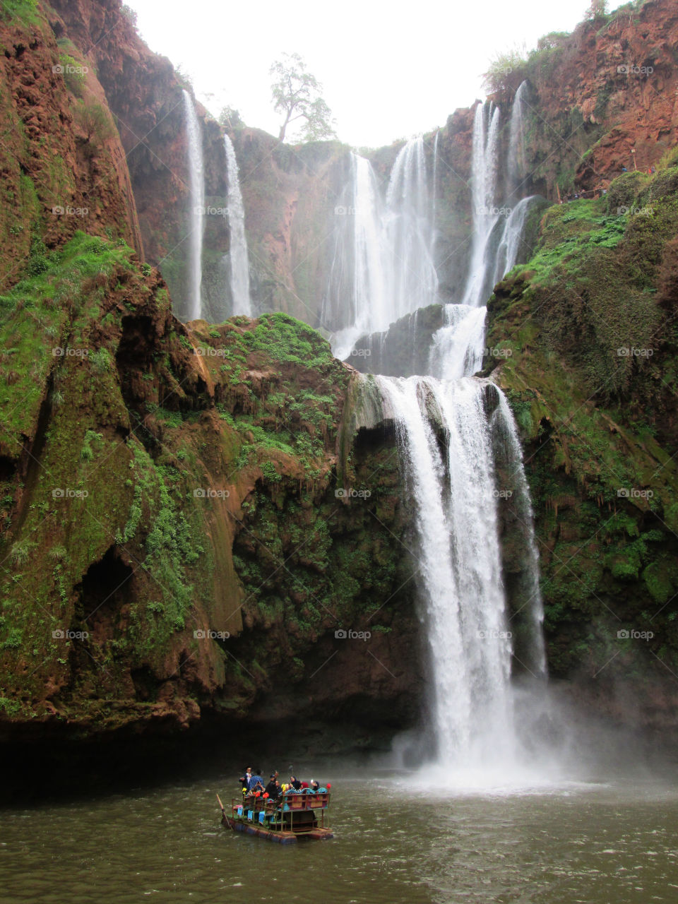ouzoud waterfall in azilal city , morocco