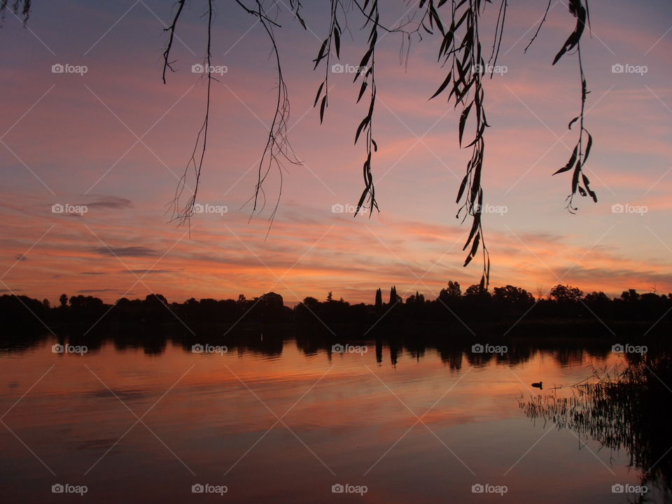 Stunning Sunset at the Lake