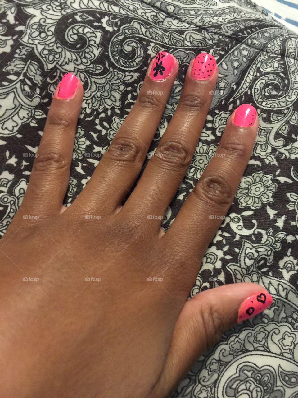 Painted nails my self for the first time!