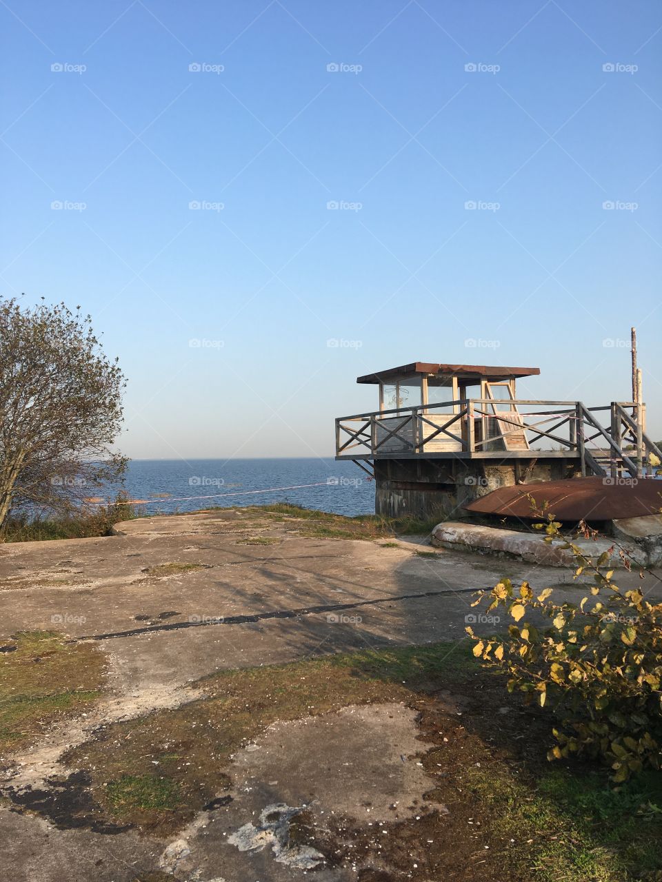 abandoned border observation post