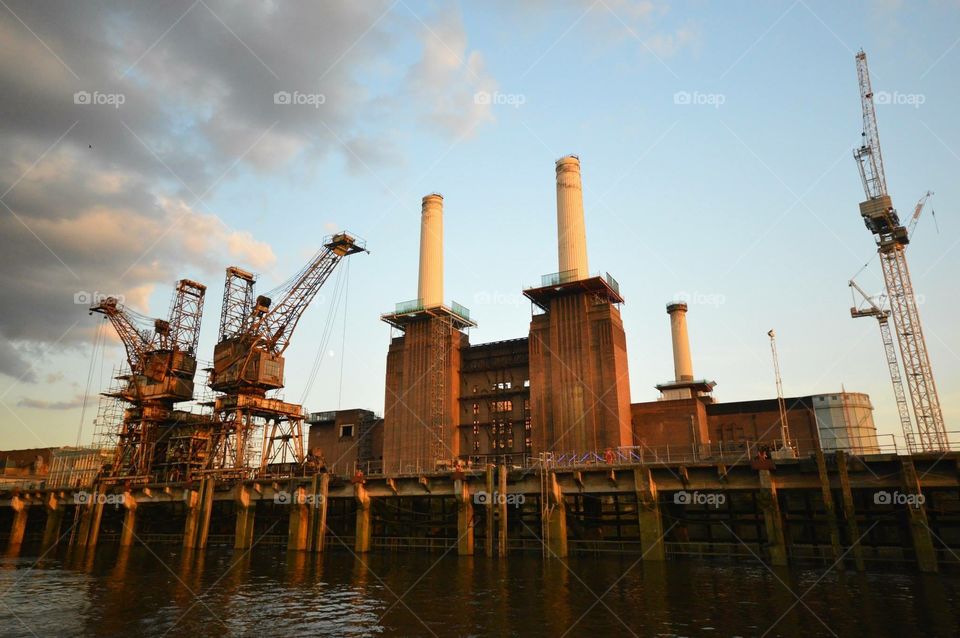 Battersea power station. Taken from the river Thames 