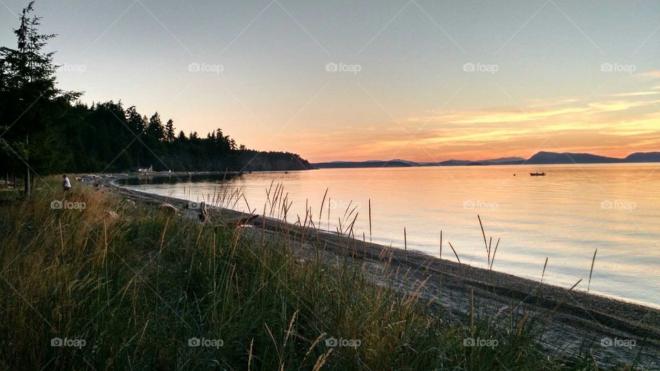 Sunset on Orcas Island, WA