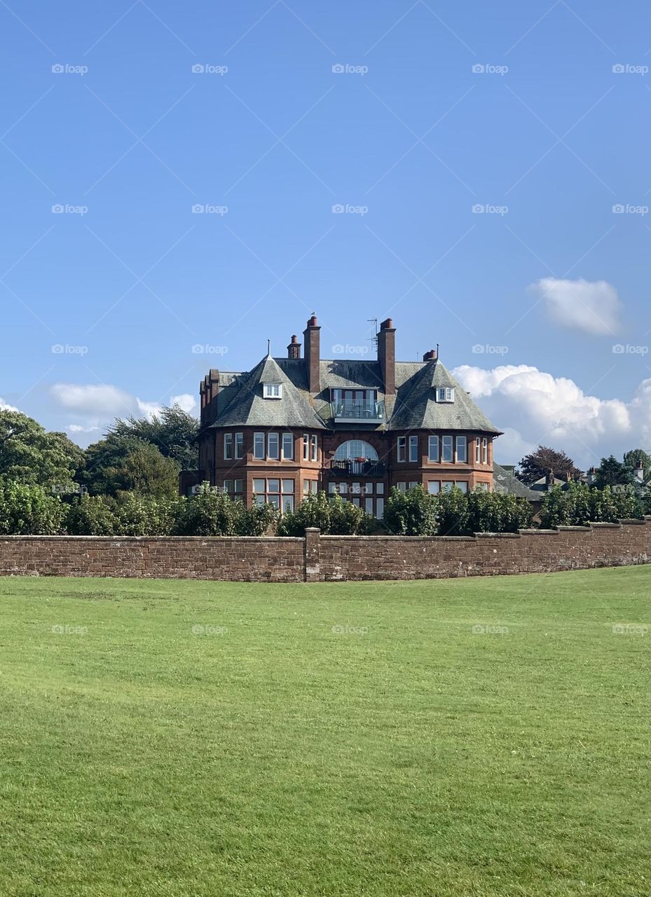 Green grass and castle