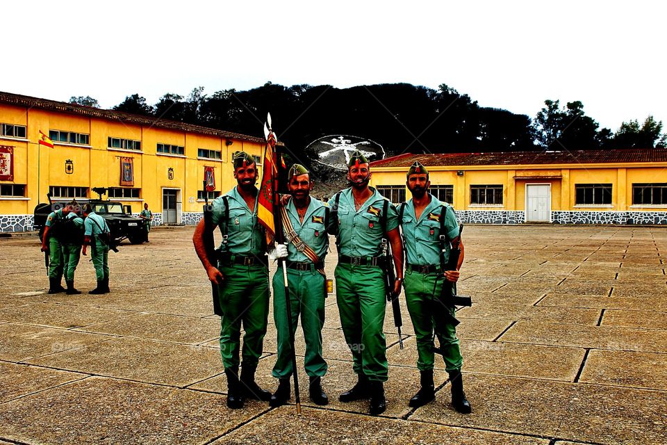 formación en García Aldave con motivo de la fundación de la 4 Bandera de la Legión.2019.