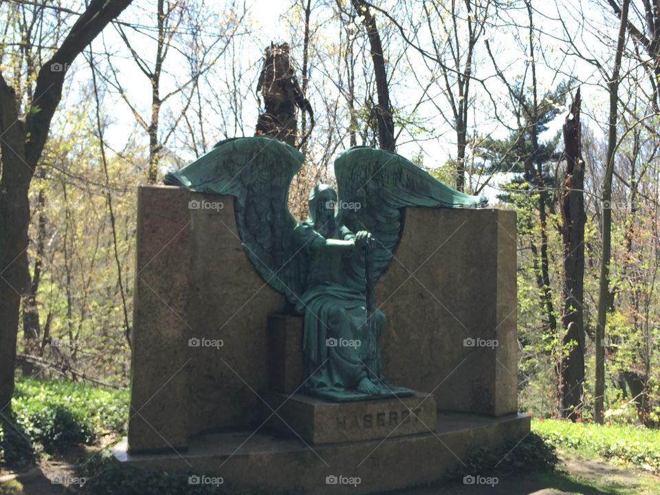 Enjoying a walk through a eerily, elegant cemetery