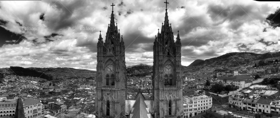 Basilica Quito. Famous church Ecuador