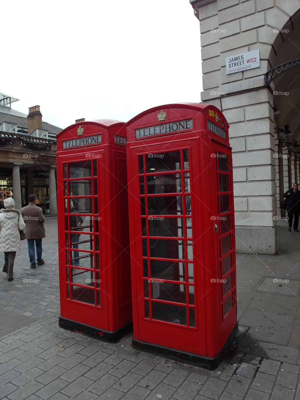 Red phone booth
