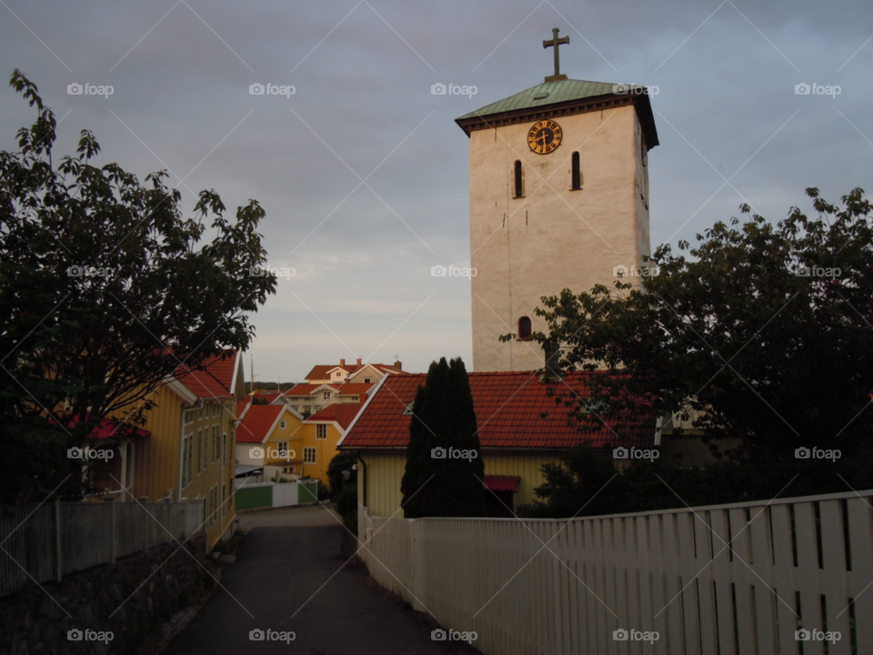 fence morning church sunrise by MagnusPm