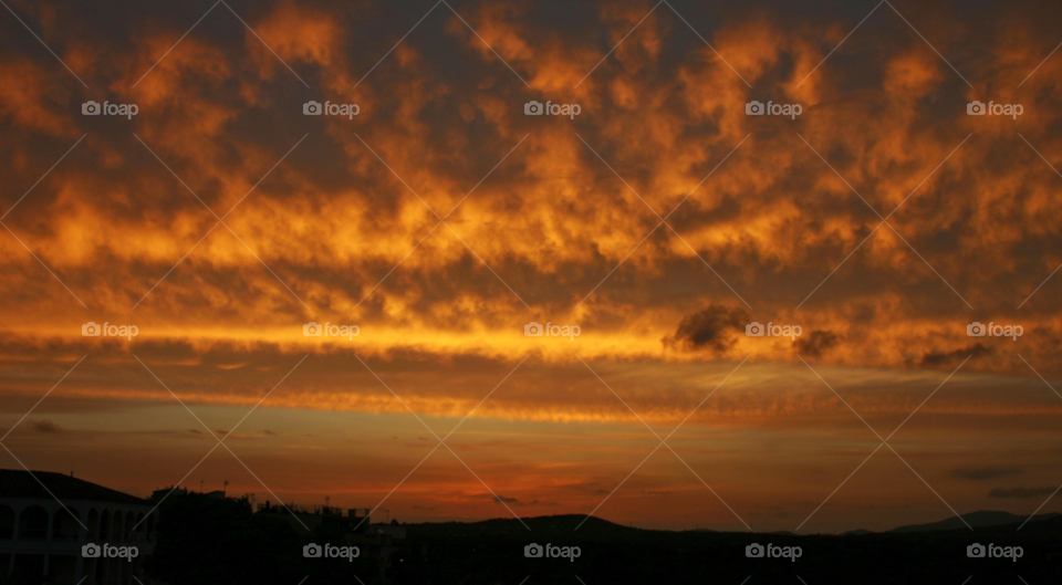 sky sunset clouds burnt by Wilson100