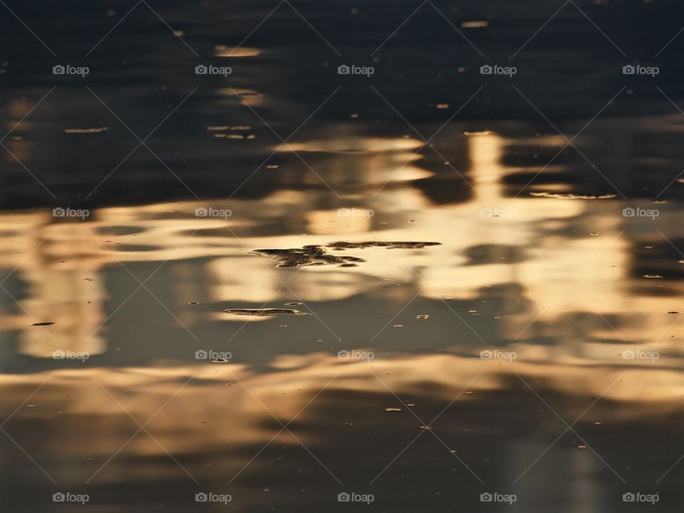 Reflection, Water, Sunset, Lake, No Person