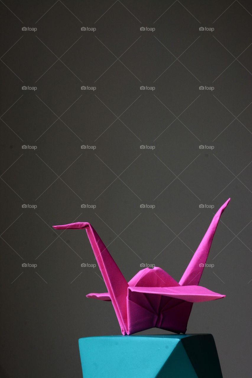 Pink Origami Crane